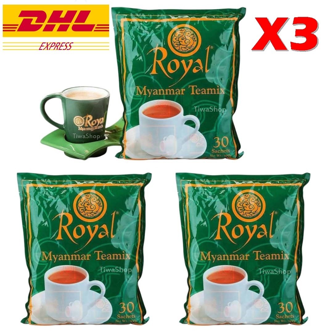 3 X Burmese Teamix Royal Myanmar Tea Milk 3In1 Instant Tea 30 sachets