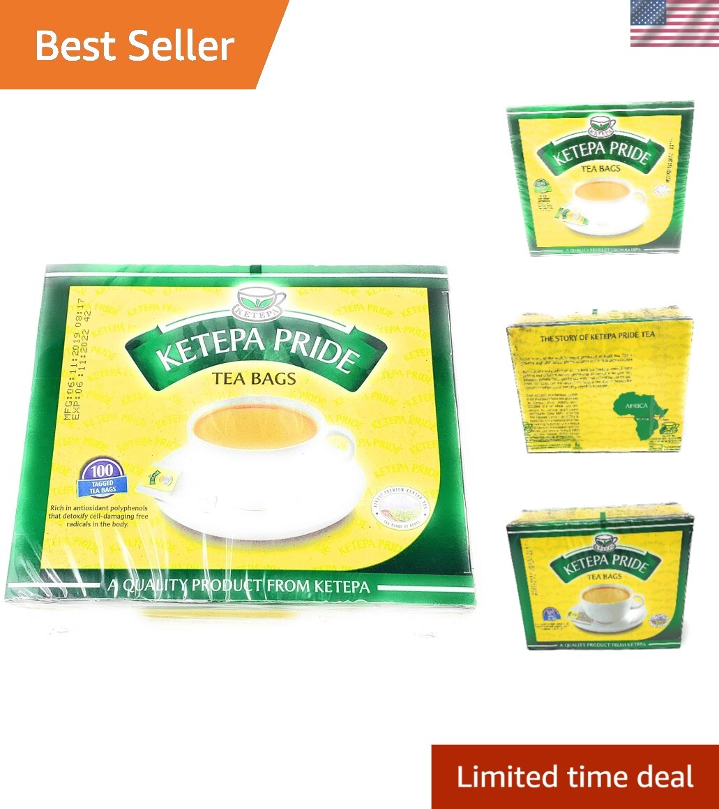 Refreshing 200g Kenyan Black Tea Pack with 100 Tagged Tea Bags – No Pesticides