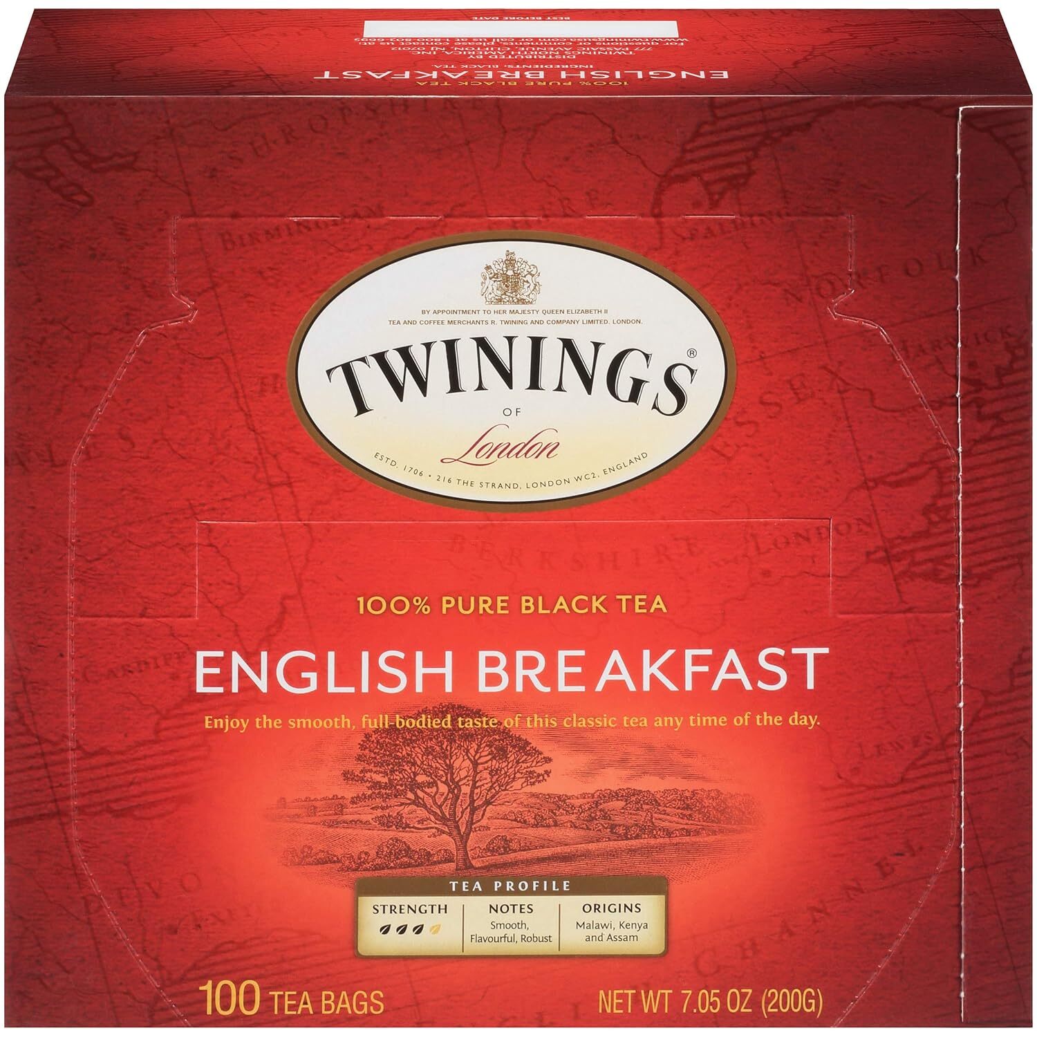 Te Negro English Breakfast, 100 Bolsitas De Te Envueltas Individualmente, Su…
