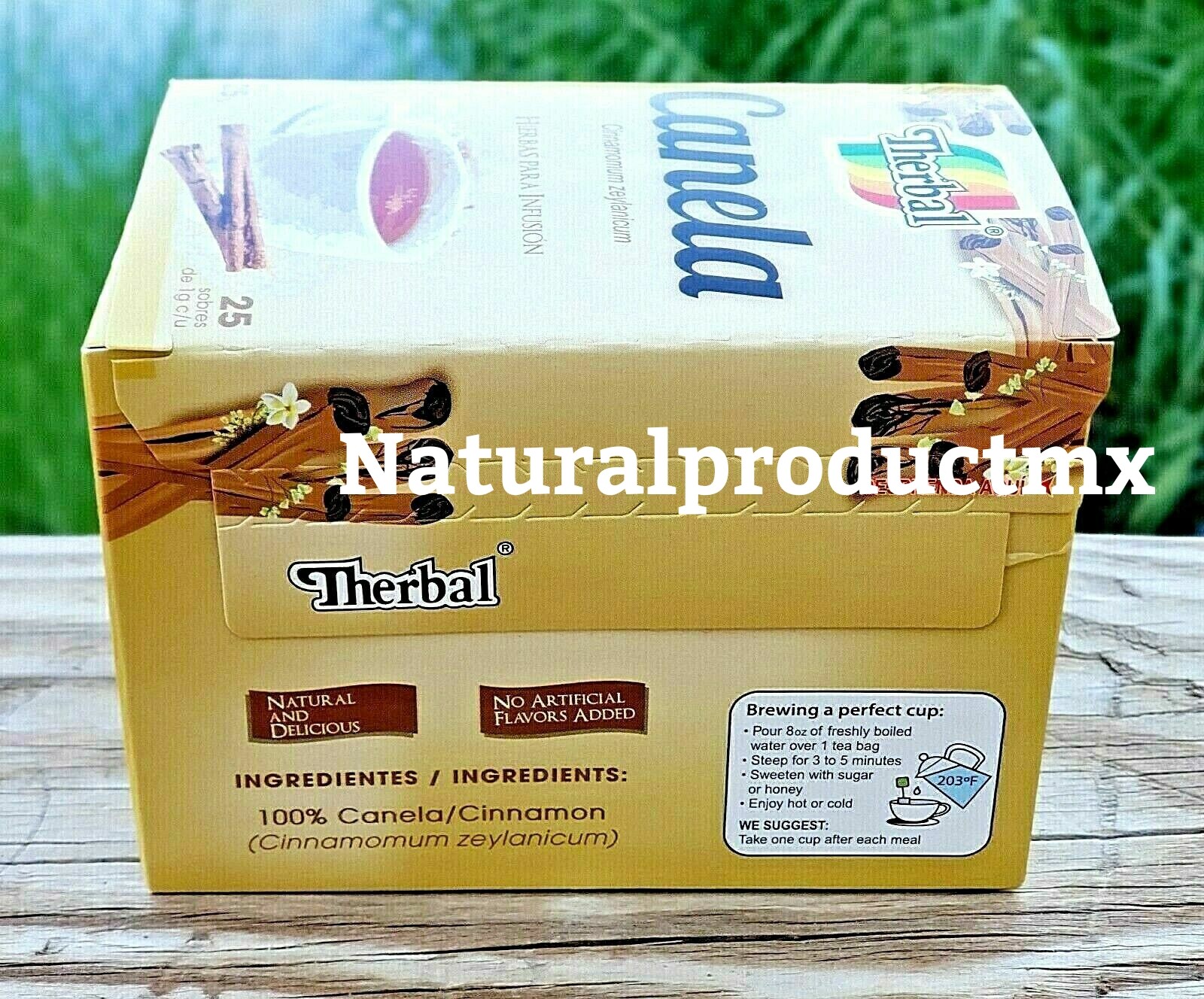 (2) Te de Canela ✅ Tea Cinnamon Infusion Herbs 50 bags 0.3 oz each By Therbal