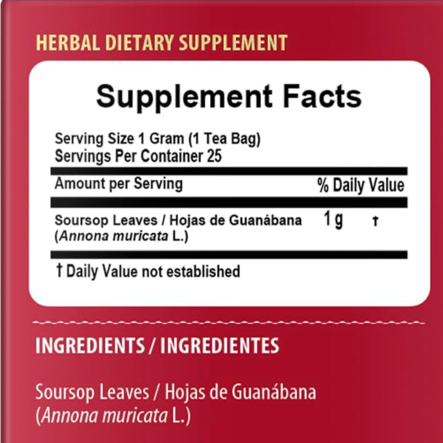 Graviola Loose Leaf Herbal Tea 1.4oz Soursop Leaves – Hojas De Guanaba from Peru