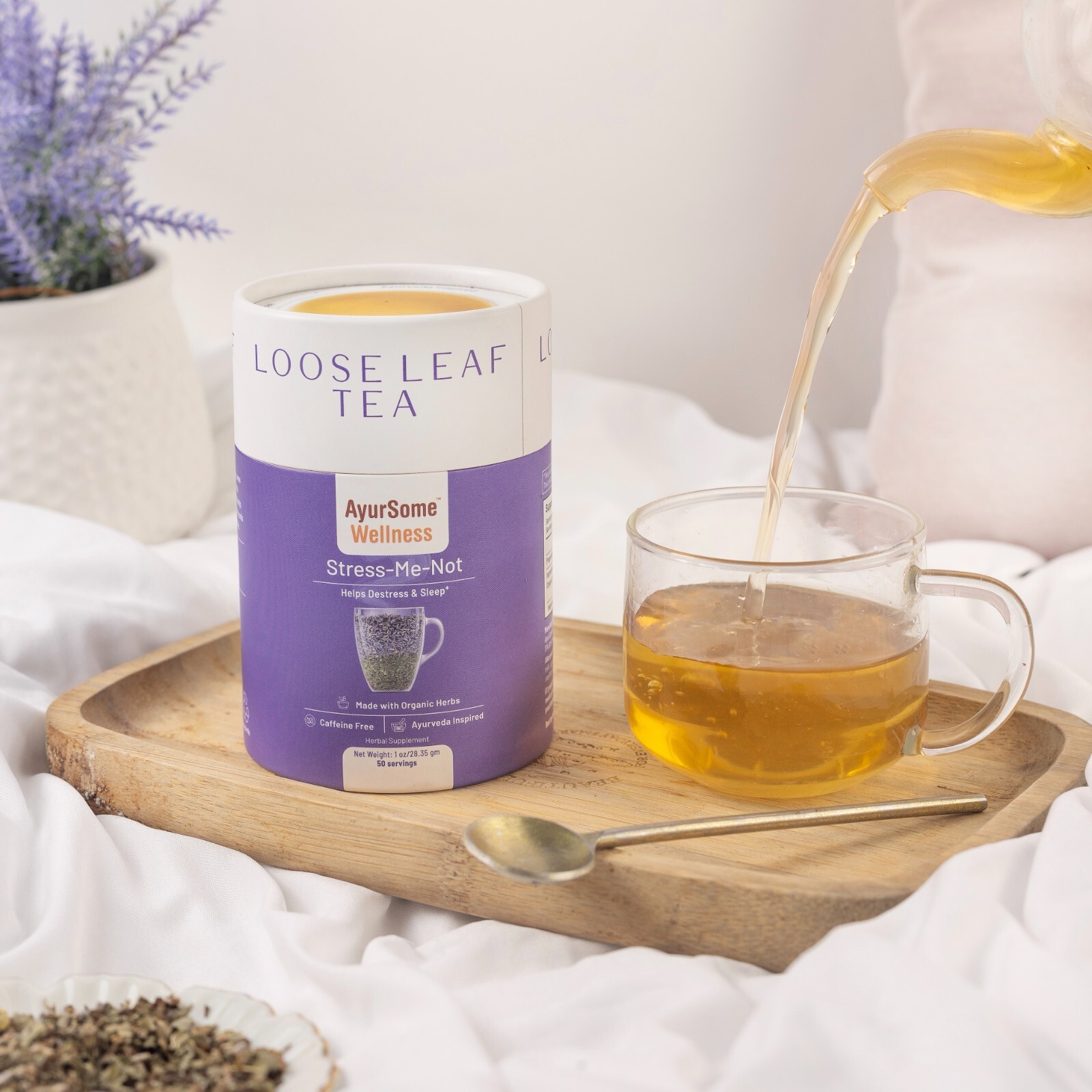 Stress-Me-Not | Lavender, Lemon Balm tea blend | Loose leaf | 45 servings
