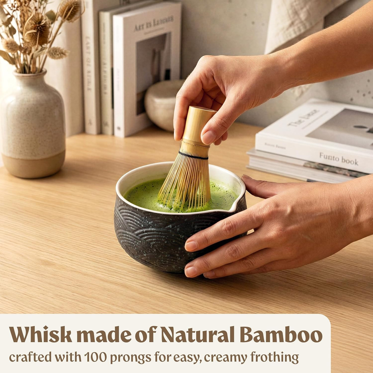 Matcha Kit Whisk Set (7 Pcs) – Complete Matcha Set, Matcha Bowl with with Bowl,