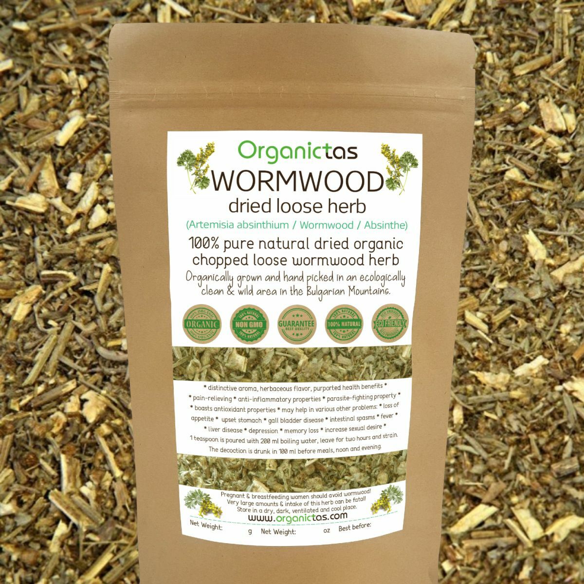 Artemisia Absinthium Organic Wormwood Tea – Best Premium Quality Health Benefits