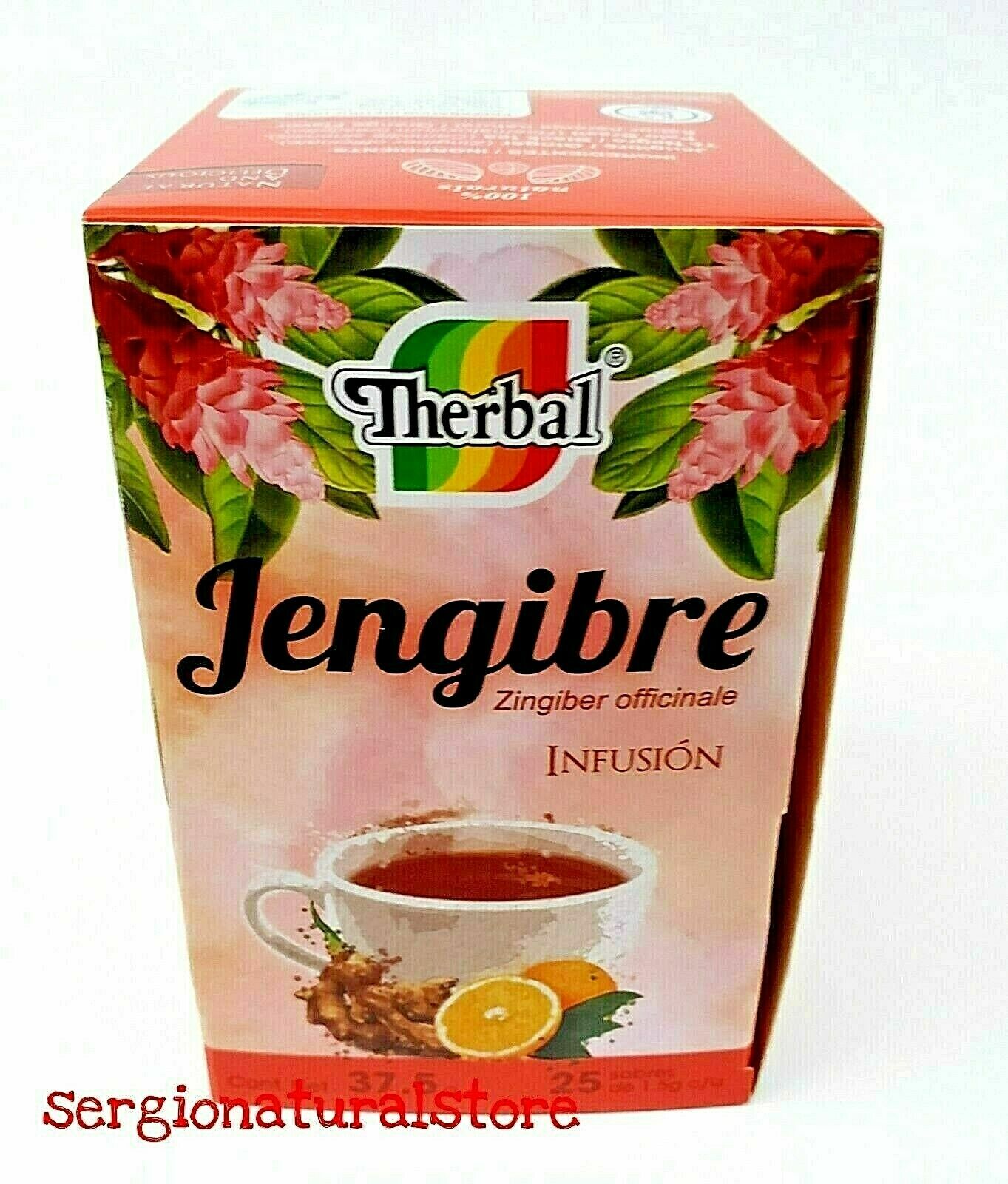 2 Packs TE de JENGIBRE / GINGER TEA BLEND 50 Bags Therbal Made in Mexico