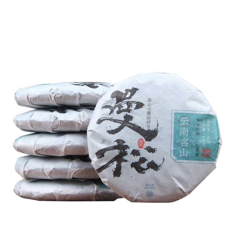 Premium Yunnan Raw Pu-erh Tea Mansong Old Tree Wangzi Mountain Natural 100g Cake
