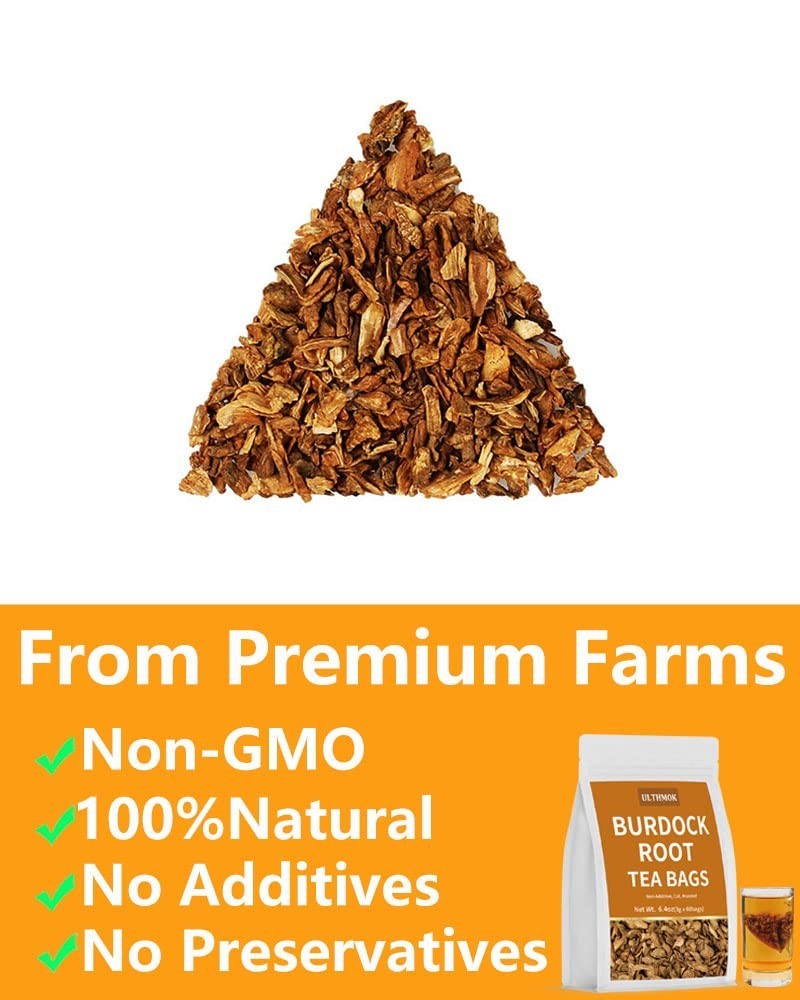 Sustainably Sourced Burdock Root Tea Bags – 60 Count, Earthy Flavor Experience