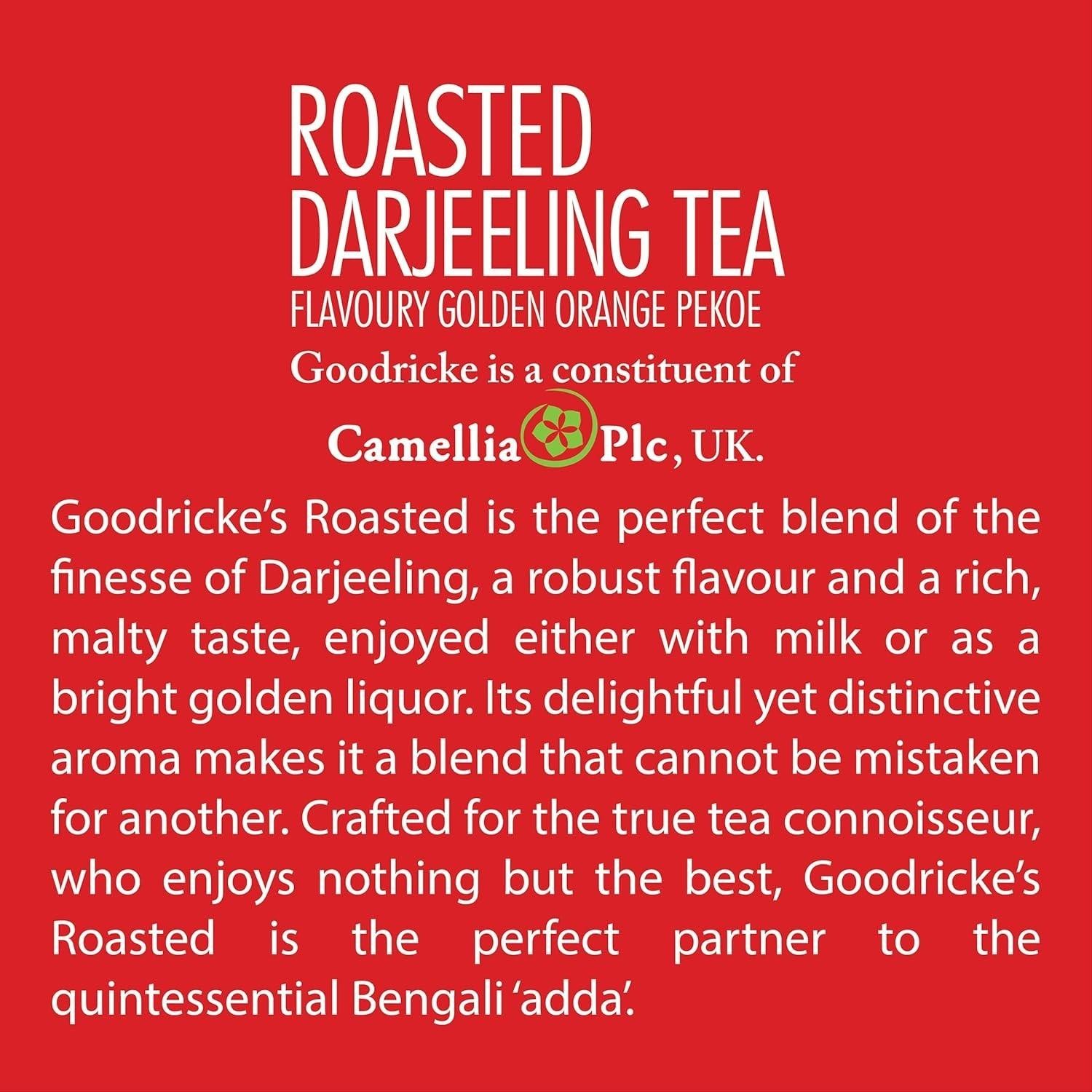 GOODRICKE Roasted Darjeeling Tea Bags – 25 TeaBags (Pack of 2) Premium Black Tea