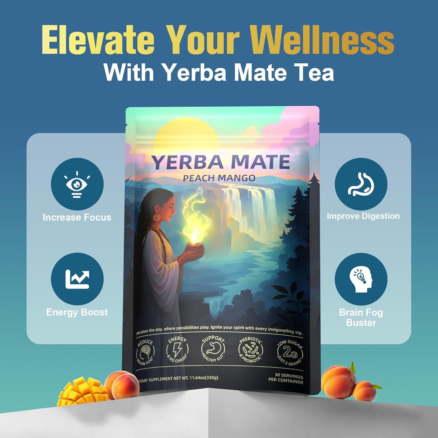 Yerba Mate Instant Tea Powder, Super MateTea for Natural Energy & Gut…