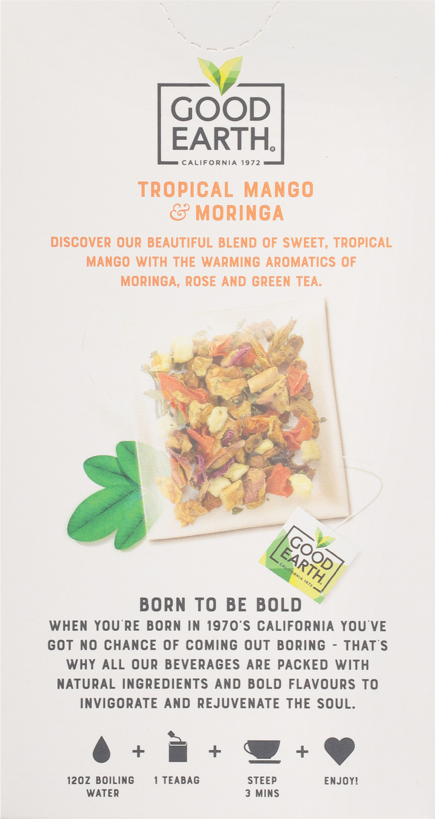 Good Earth Tea Sensory Moringa Mango 15 bags (Pack of 5)