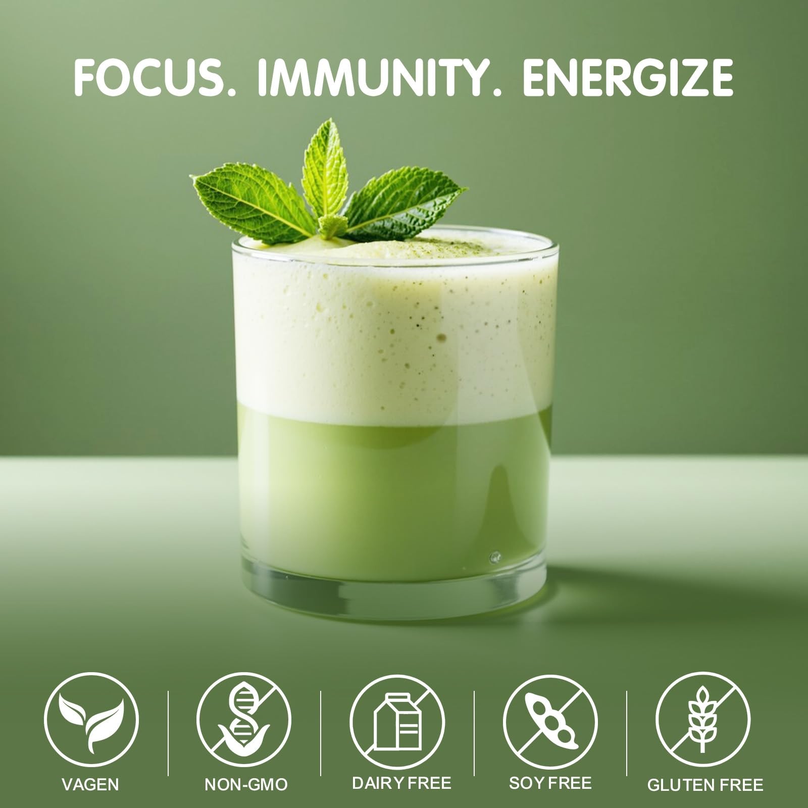 Mushroom Matcha, 6 Adaptogenic Mushrooms (Lion’s Mane, Cordyceps, Turkey Tail…