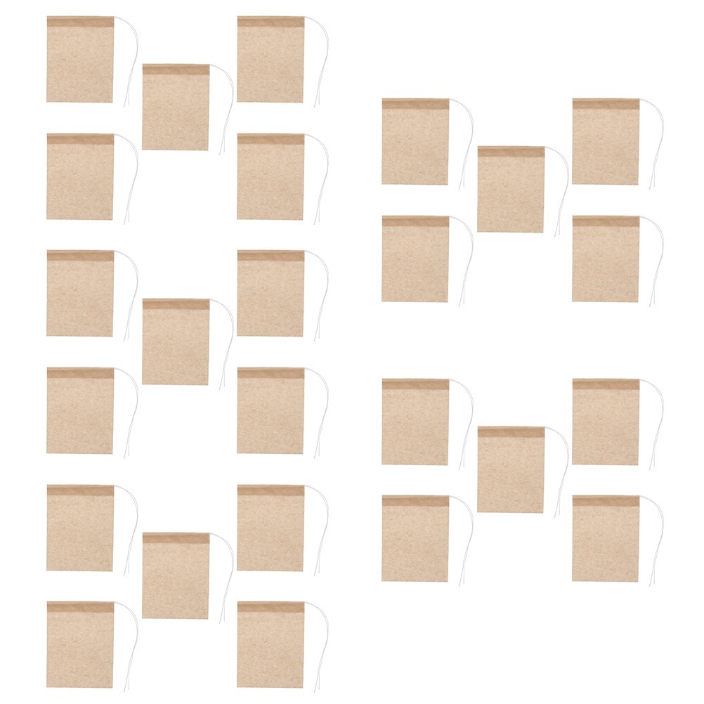 100Pcs Reusable Cotton Nylon Tea Filter Bags Drawstring Loose Leaf Holder