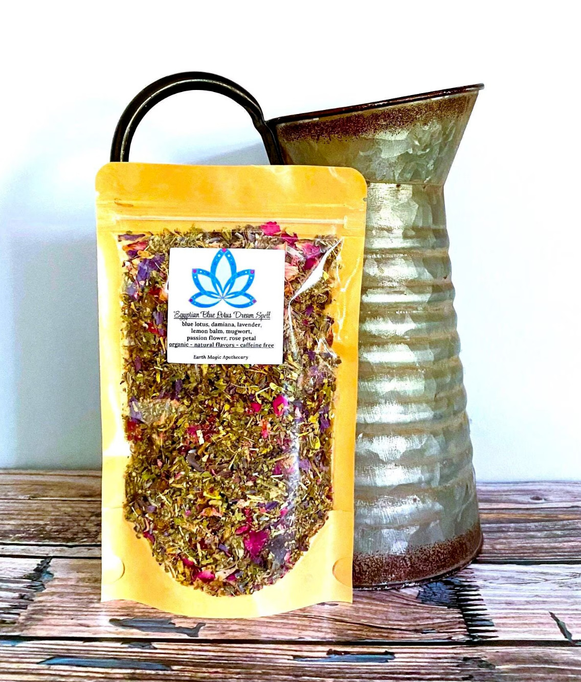 Organic Egyptian Blue Lotus Dream Spell Tea Lucid & Astral Herb Blend 1/2oz, 1oz