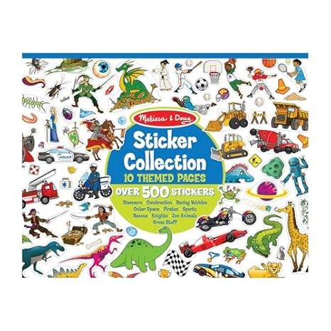 Melissa & Doug Sticker Collection Book – 500+ Fun Stickers: Dinosaurs & More