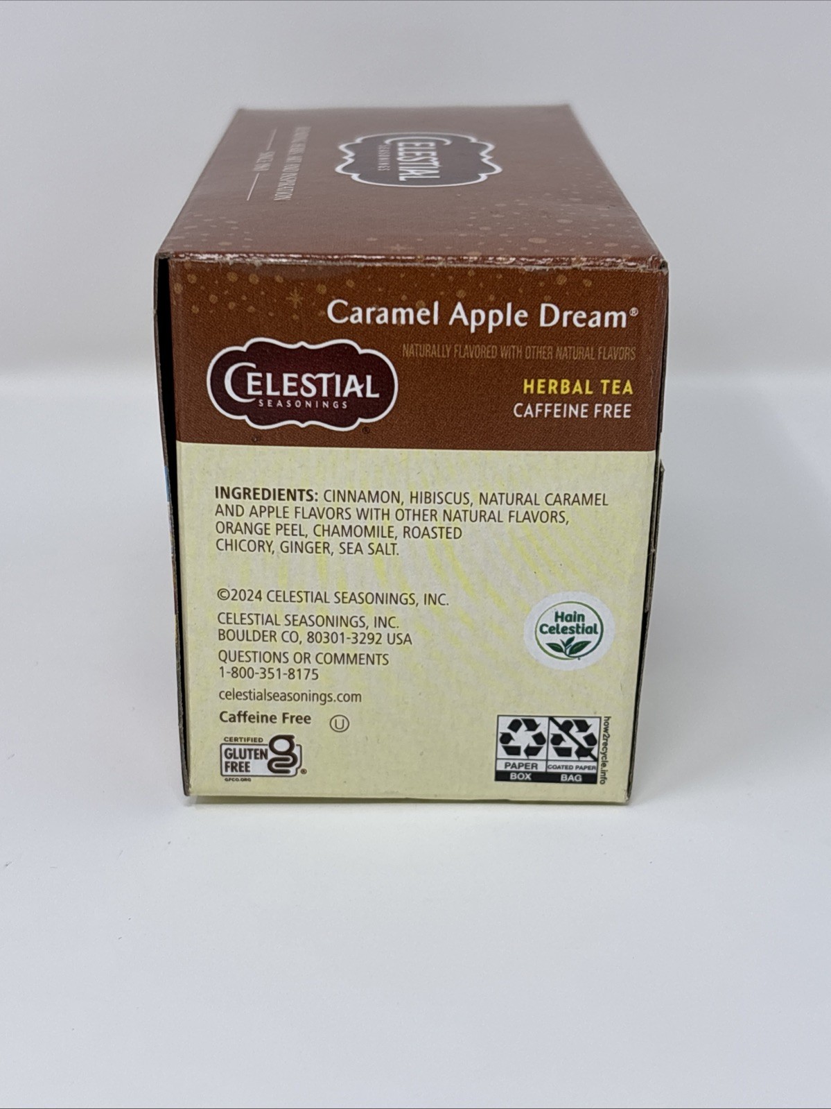 Celestial Seasonings Caramel Apple Dream Herbal Tea 18-Bags (2x) Exp 8/26