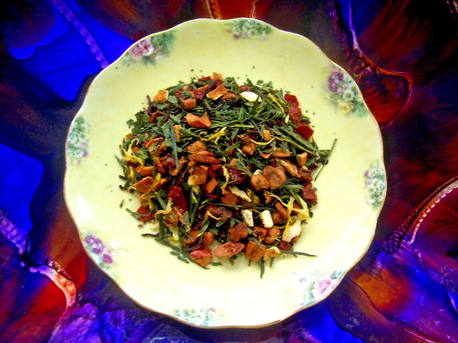 Pure Green Sencha Tea Angel falls Blend Lemon Mango Cranberry Blend