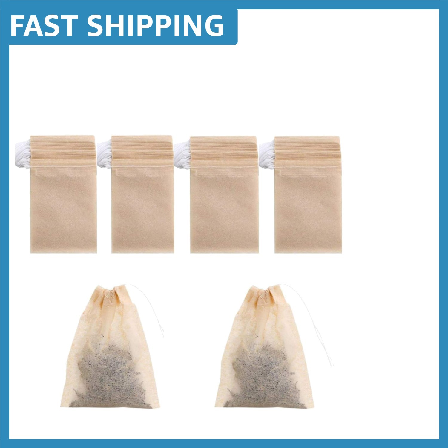 Unbleached Paper Tea Filter Bags – 200 Count for Effortless Brewing