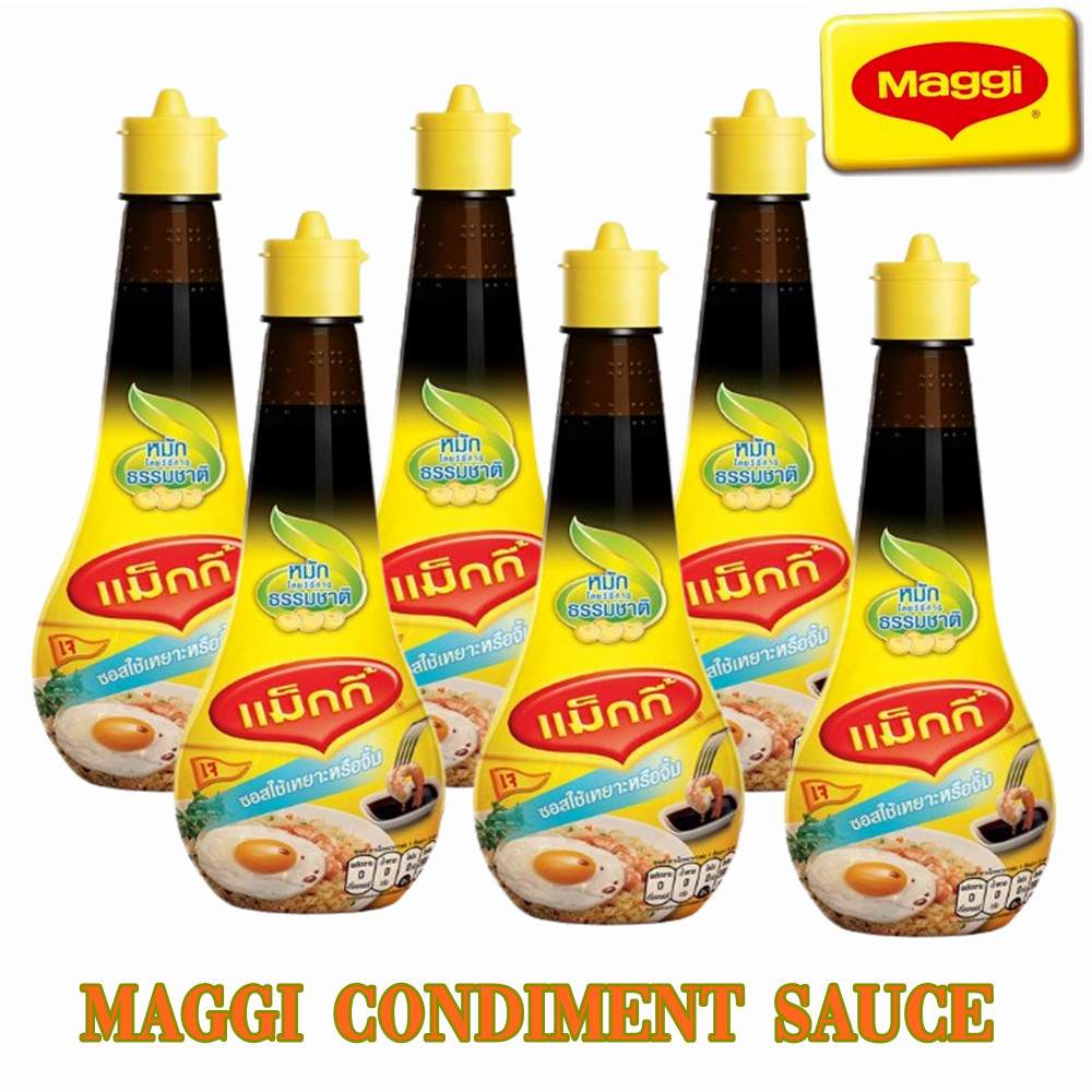 6x Maggi Thai Liquid Seasoning Soya Sauce Cooking Dipping Portable Vegan 200ml.