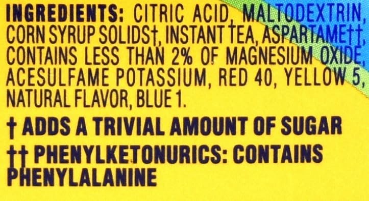 Iced Tea Drink Mix, Natural Lemon Flavor (12-Quart), 1.4-Ounce Packages (Pack…