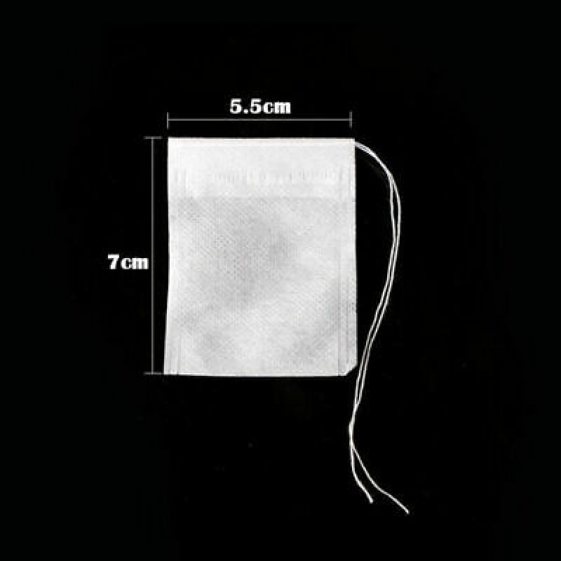 5/50 Pcs Disposable Tea Bags Filter Bags for Tea Infuser with String Heal Seal F