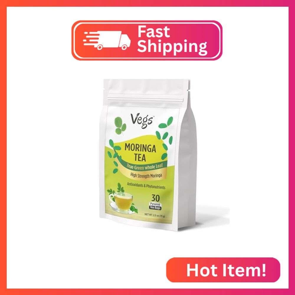 VEGS Original Moringa Tea, 100% True Green Antioxidants & Nutrients Dense Leaf 2