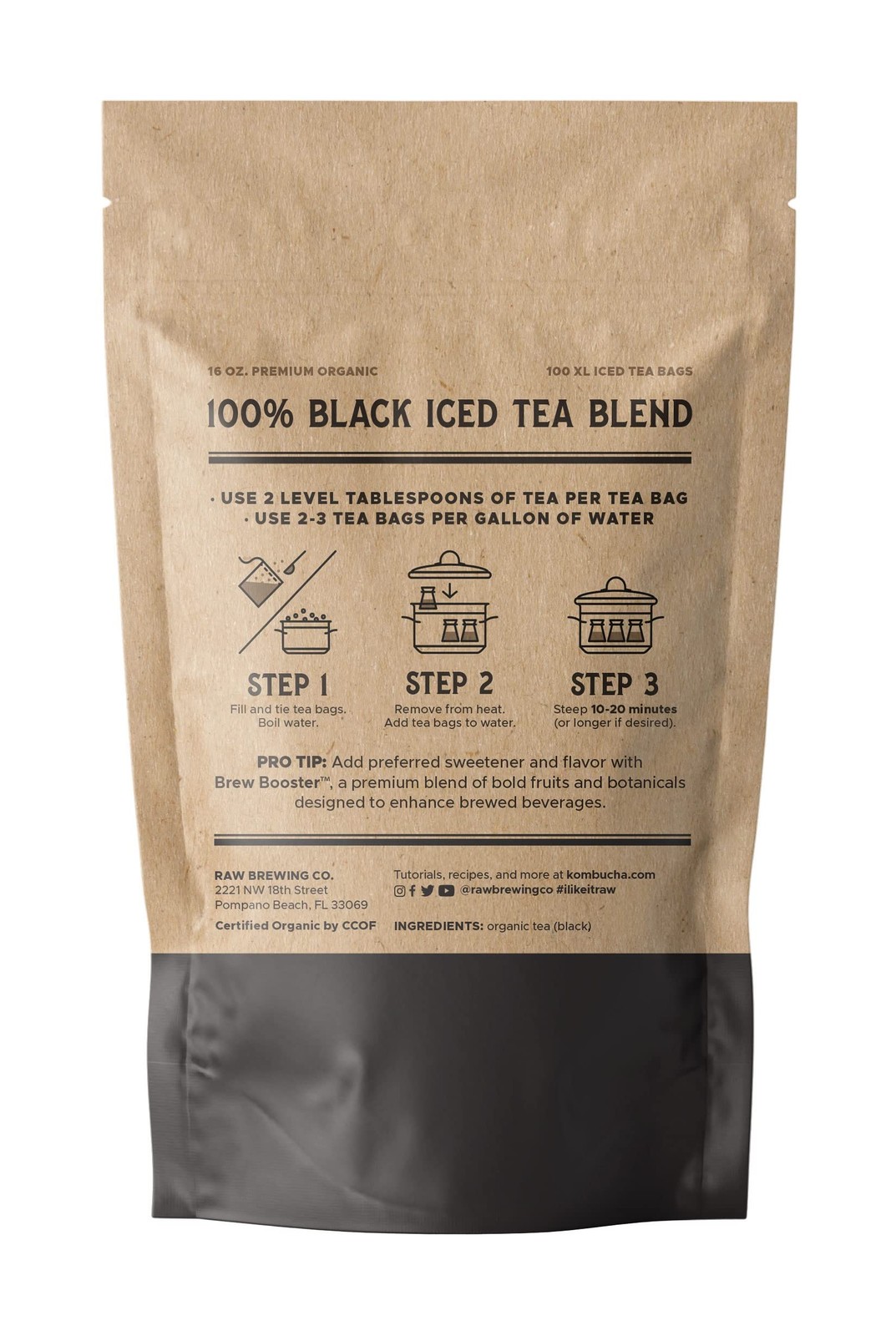 The Southern Standard – Premium Organic Iced Tea Bags – 100% Black Blend,100 …