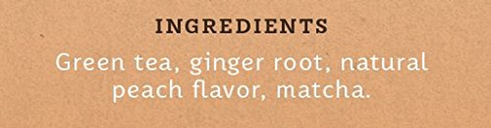 Tea Ginger Peach Green Tea – Caffeinated, Non-Gmo Project Verified Premium Tea w