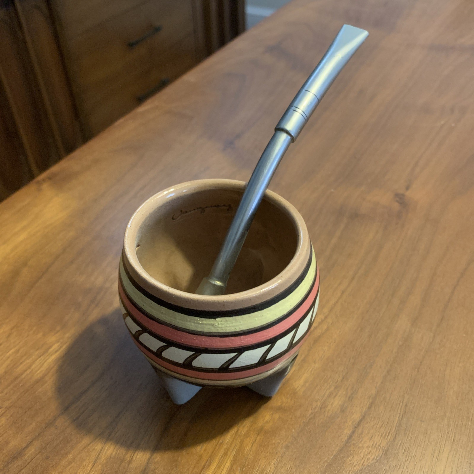 Mate Cup Gourd Hand Made Natural Tea Straw Uruguay Bombilla Carving