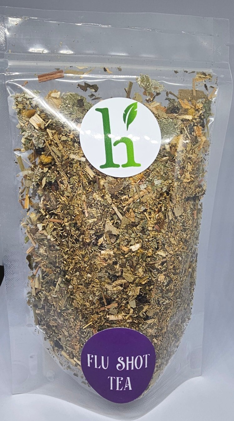 FLU SHOT HEALING Anti-Respiratory Herbal Loose Leaf Tea Blend 2 oz