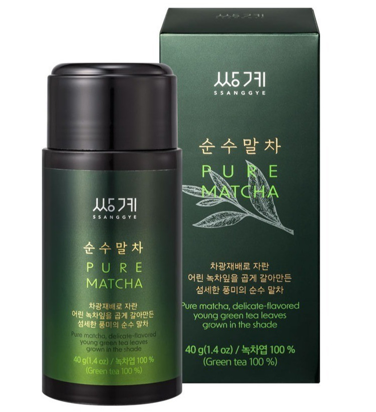 Ssanggye Pure Matcha Powder 40g (1.4oz) Premium Korean Green Tea Latte Baking
