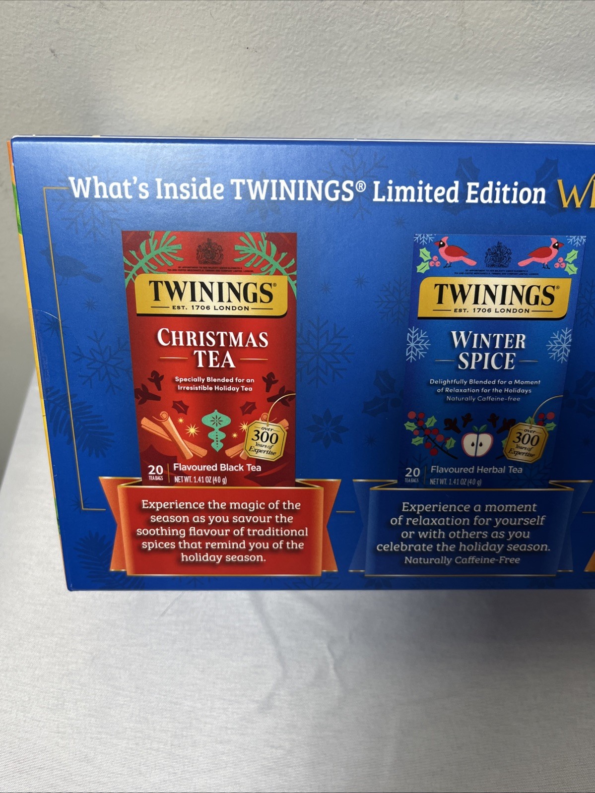Twinings Winter Tea Collection 60CT Winter Spice Gingerbread Joy Christmas Tea