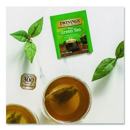 TWININGS Tea Bags, Green, 3.53 oz, 50/Box, 2 Boxes/Pack (Total 100)
