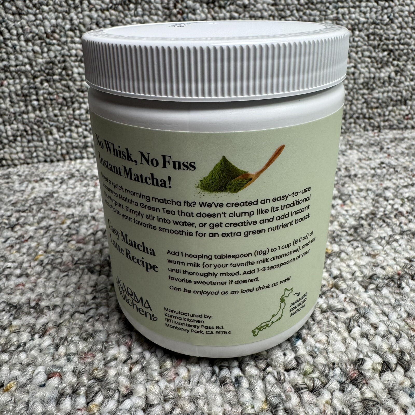 Karma Kitchen Instant Matcha 6 Oz Premium Japanese Green Tea