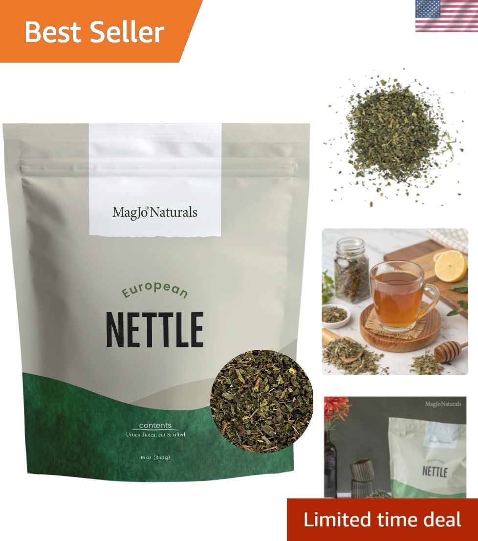 Naturals Nettle Leaf Tea, 1lb 16Oz Cut and Sifted: Bulk European Stinging Net…