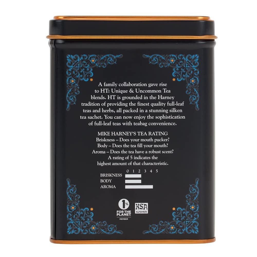 Harney & Sons Black Cask Bourbon Tea, 20 Sachets of Smoky Lapsang Black Tea