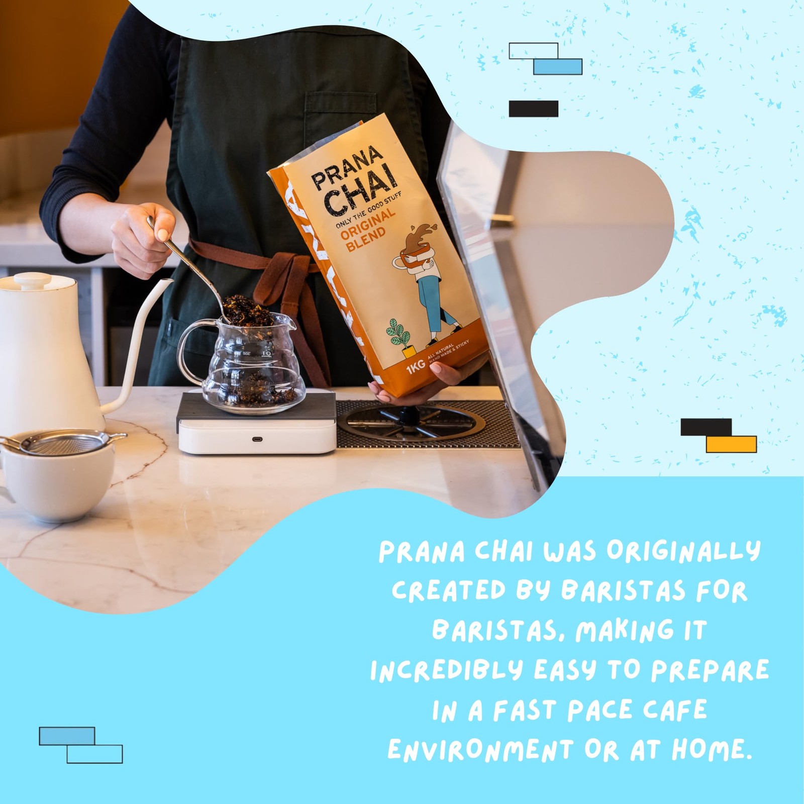 Prana Chai 2 Bag Chai Lovers Starter Pack Including Chai Teapot, Fine Mesh St…