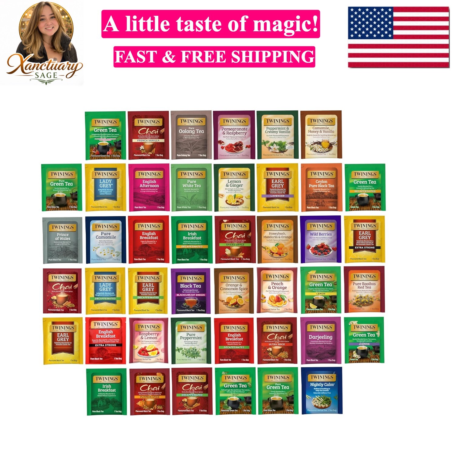 Tea Bag Sampler Assortment, Variety Pack 44 Count, 44 Unique Flavours for Tea…