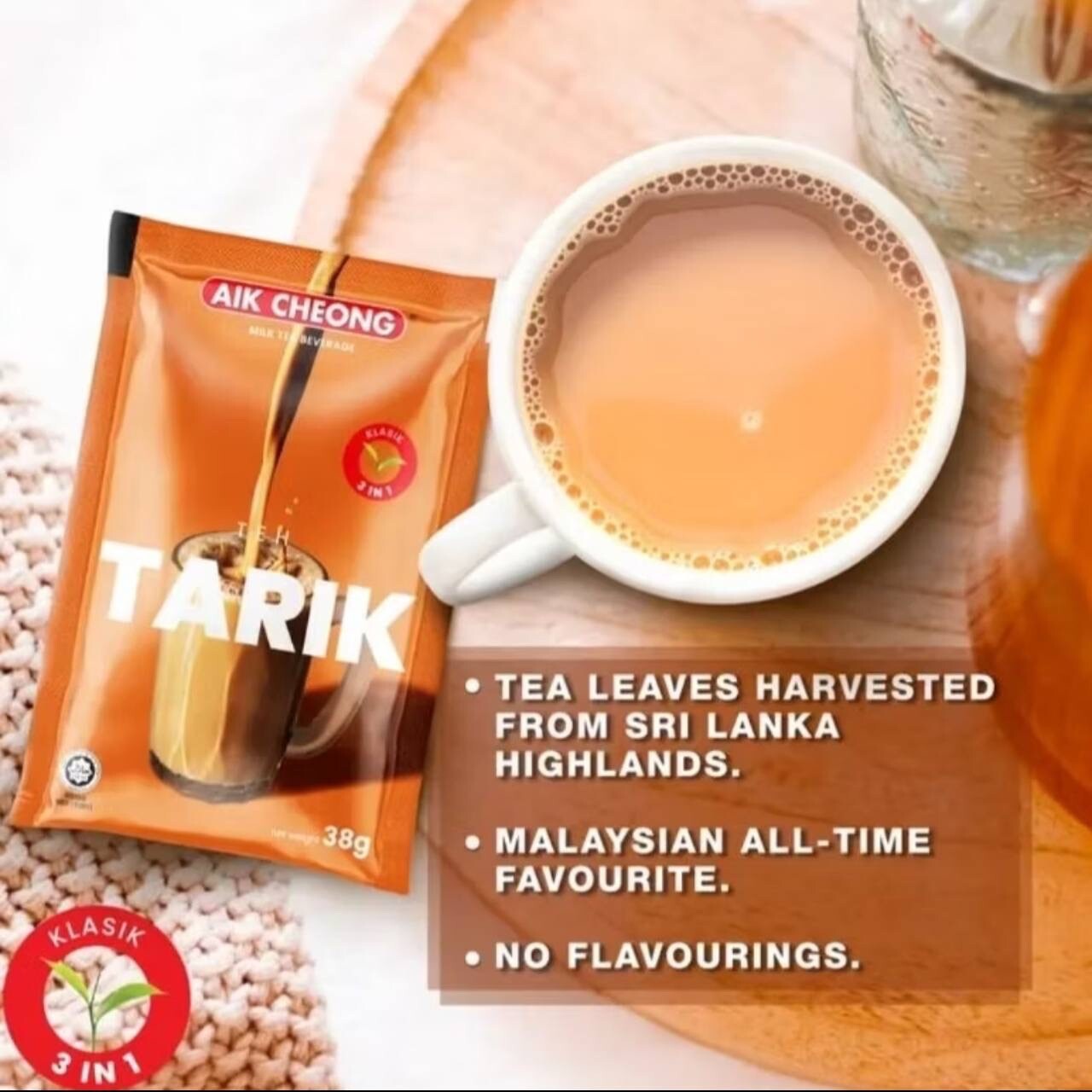 Aik Cheong 3 In 1-Teh Tarik Classic (456g/12s x 38g) Interesting Classic Teste