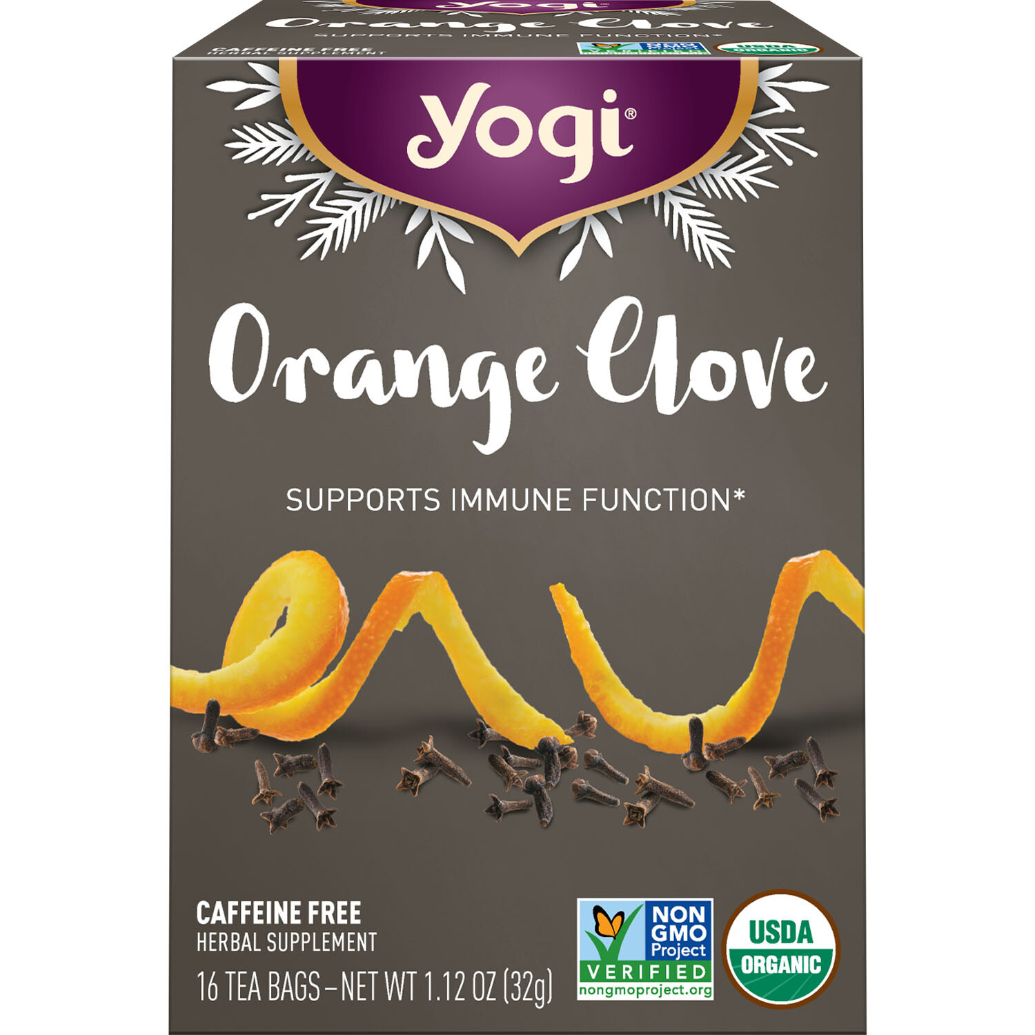 Yogi Tea – Orange Clove Tea (4 Pack) Caffeine Free – 64 Organic Herbal Tea Bags