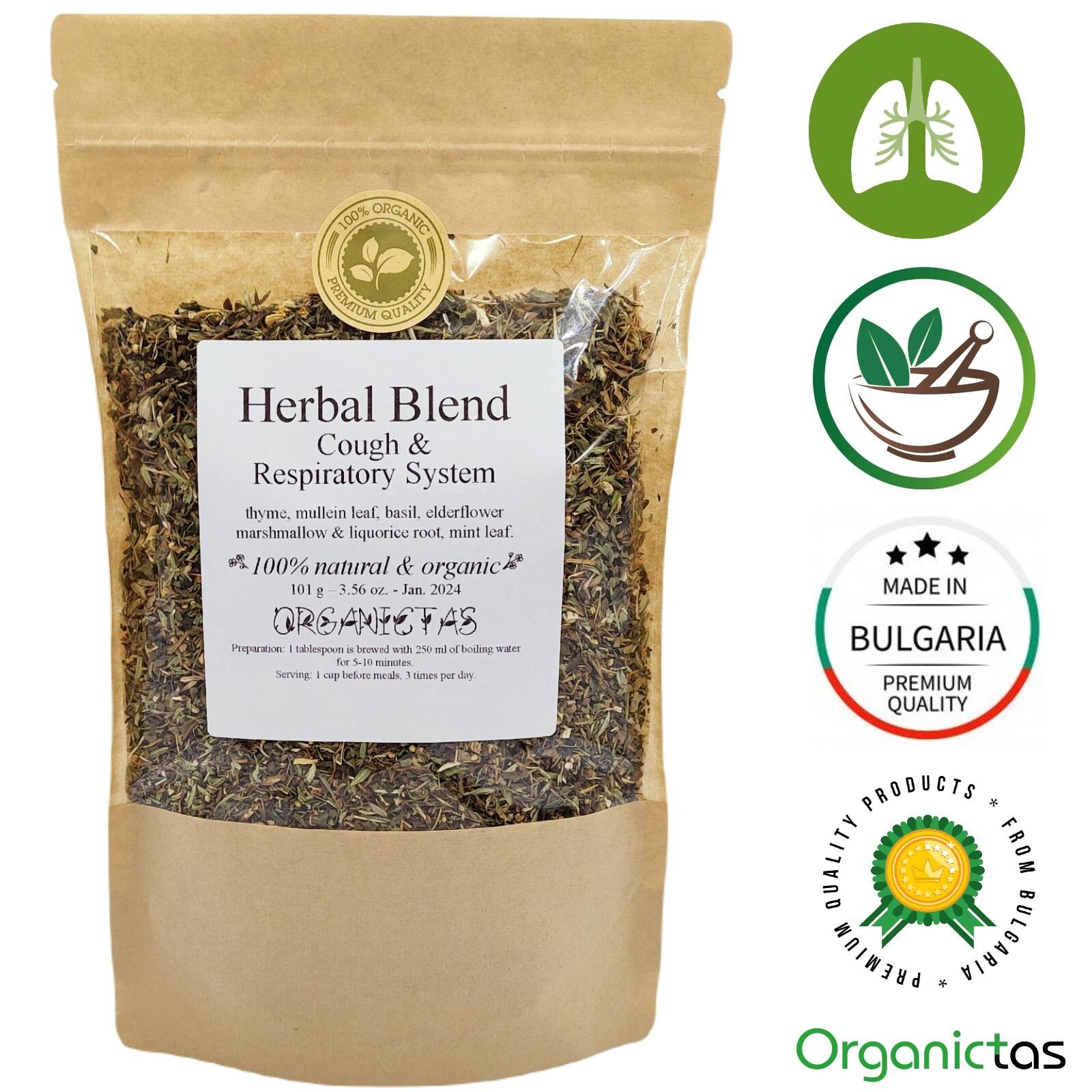 Best Tea for RESPIRATORY SYSTEM – 7 Herbs Lung Health Cough Mucus Cleansing Tea