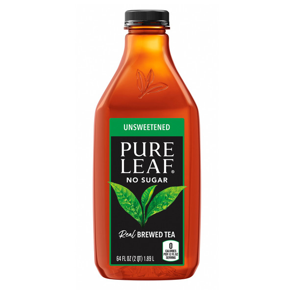 Pure Leaf Real Brewed Unsweetened Tea 64oz 6 Pack Bottled Beverage