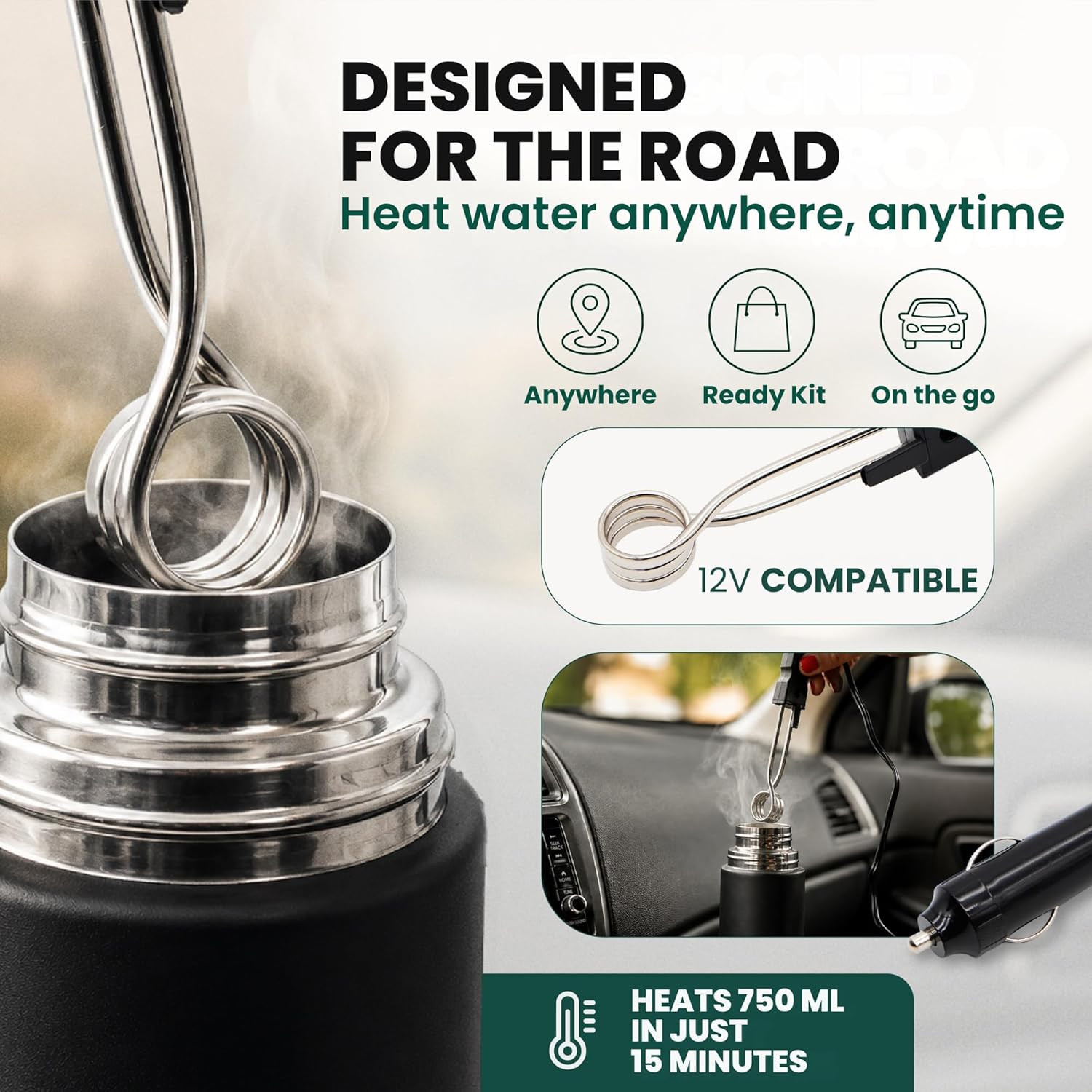 Complete Yerba Mate Kit – Stainless Steel Mate Cup Set, Bombilla (Straw) & 750Ml
