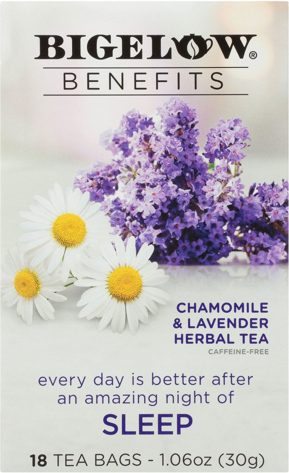 Bigelow Benefits Sleep Chamomile & Lavender Herbal Tea – 18 tea bags