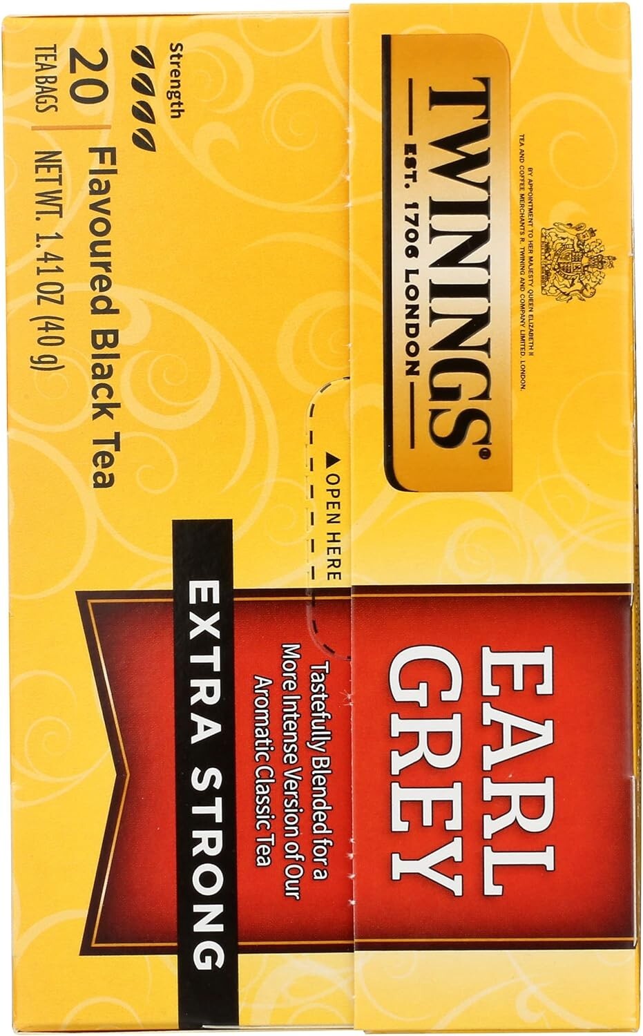 Enhanced Classic Earl Grey with a Modern Twist – Extra Bold Tea Bags 20 Ct
