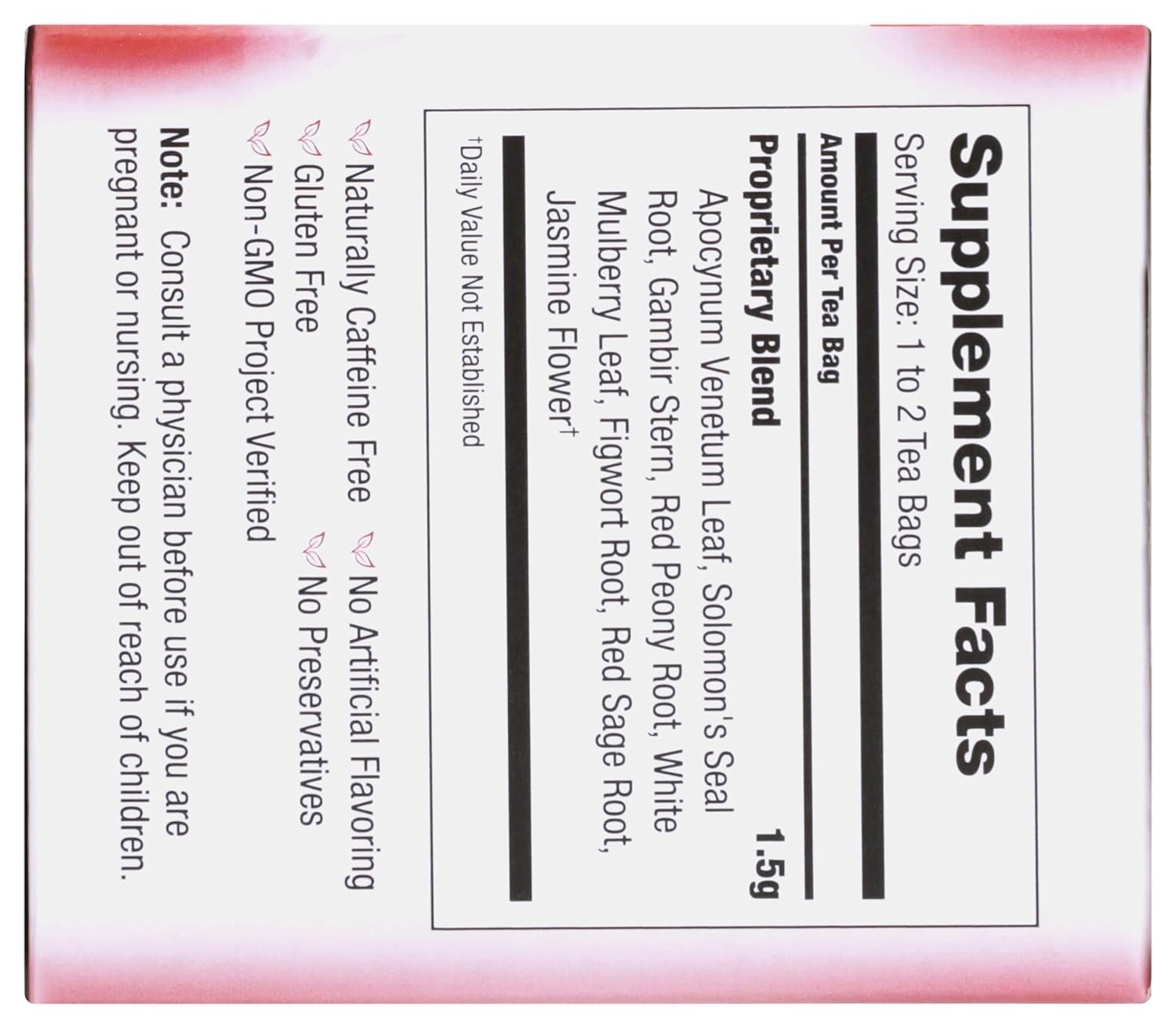 20 Count Jasmine Infused Caffeine Free Tea Bags – Traditional Wellness Support