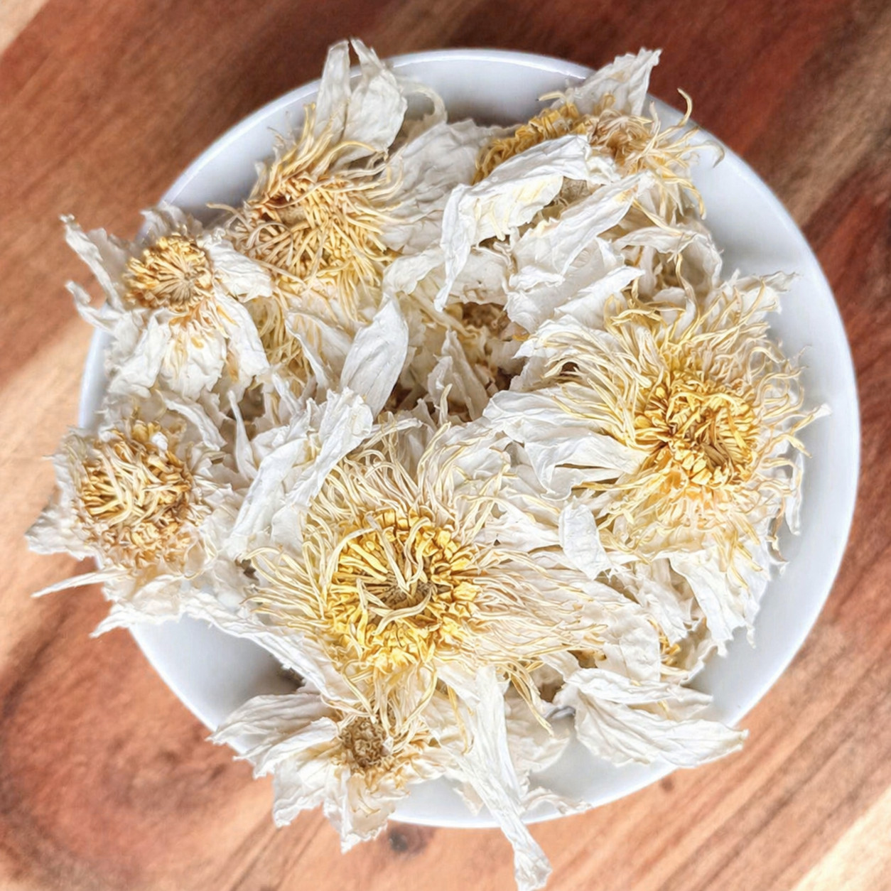 25g White Lotus Flowers • Premium Grade • Nelumbo nucifera • 100% Natural