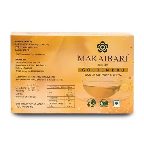 Makaibari Golden Bru Darjeeling Black Tea – ( 100 Teabags )