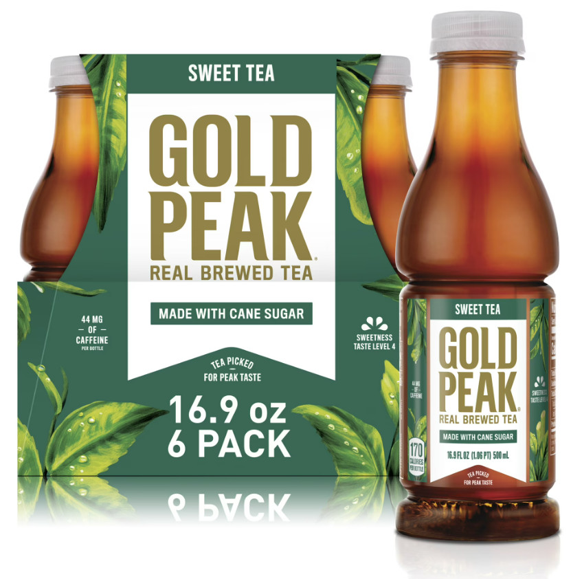 Gold Peak Iced Tea, Sweet Tea Bottles, 16.9 fl oz, 6 pack
