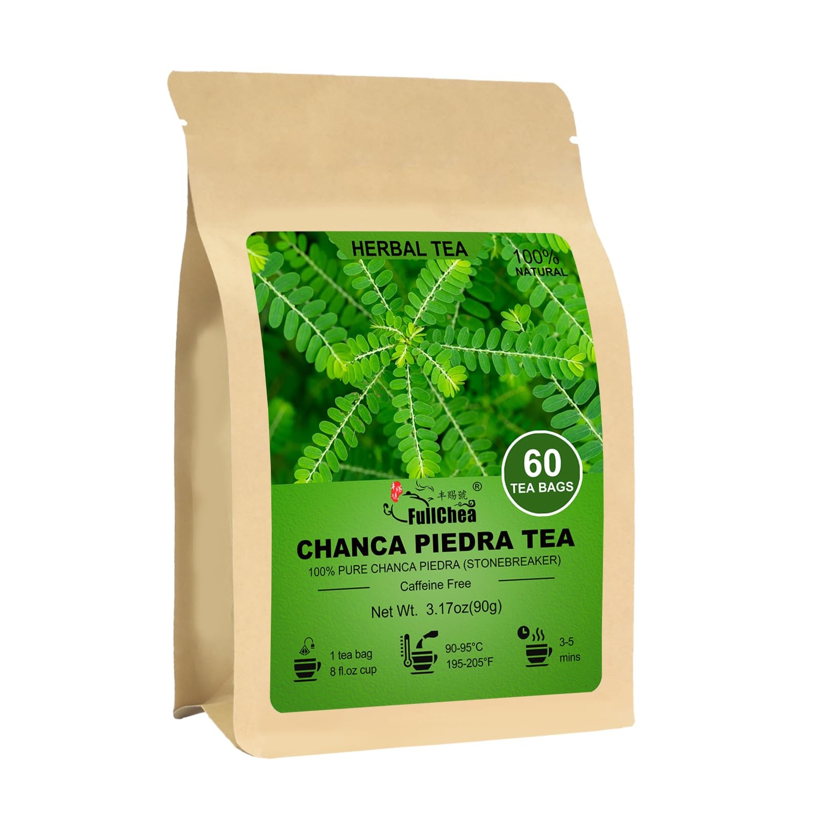 FullChea – Chanca Piedra Tea, 60 Teabags – Premium 60 Count (Pack of 1)
