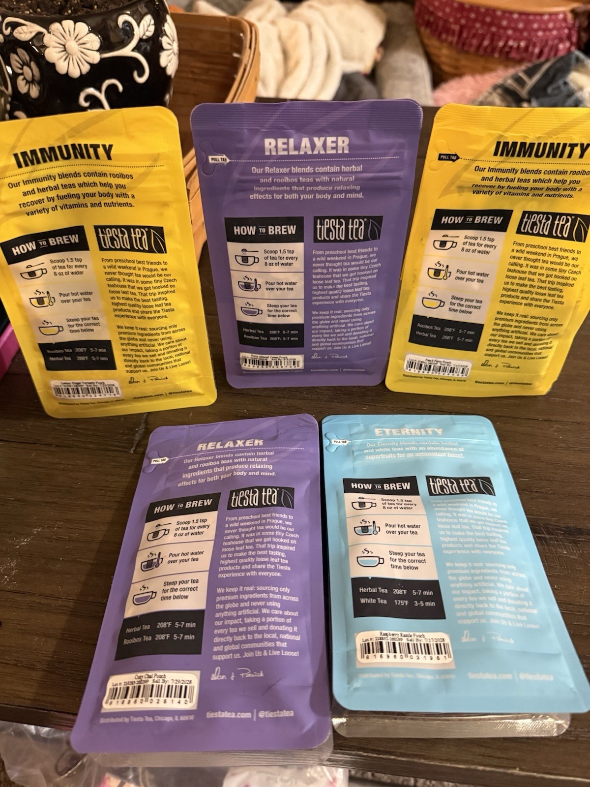 Tiesta Tea Premium Loose Leaf Tea: 5 Loose Leaf Tea Blends-sampler pack